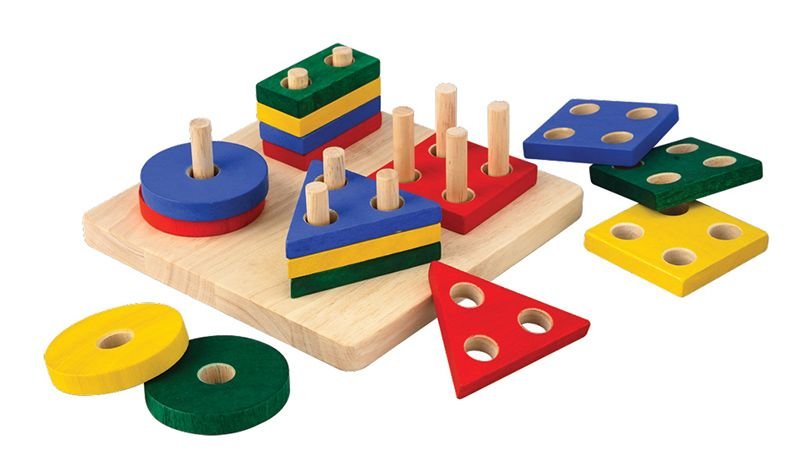 Сортер Доска с геометрическими фигурами Plan Toys