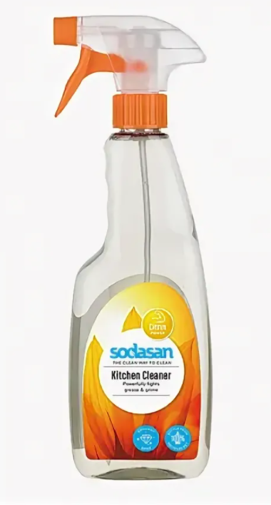 Кухонный спрей-очиститель для жирных загрязнений Sodasan